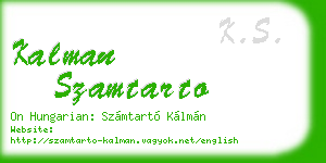 kalman szamtarto business card